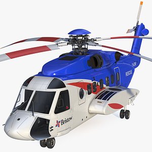 sikorsky s-92 civil helicopter chopper 3D