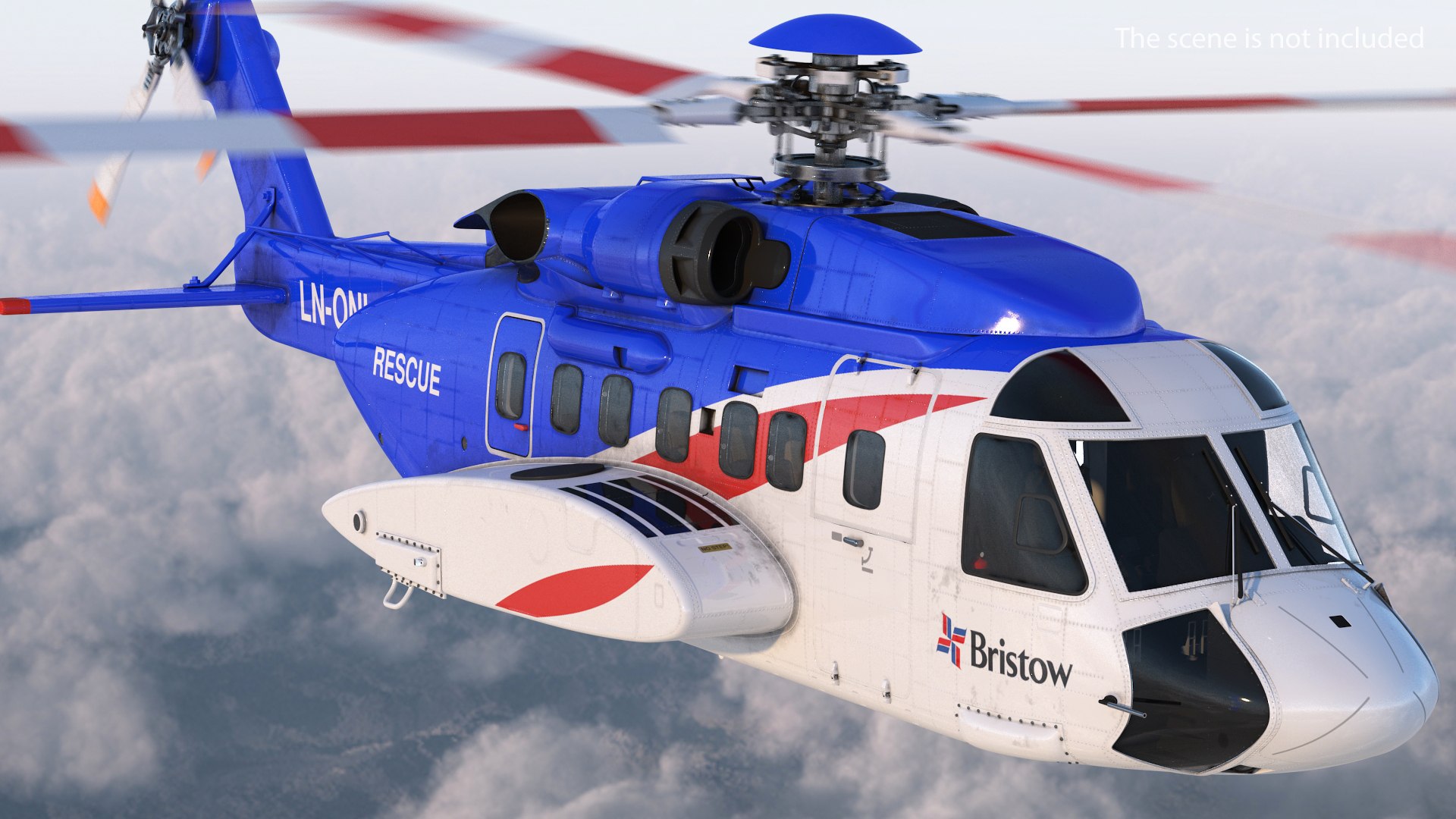 Sikorsky S-92 Civil Helicopter 3D model preview