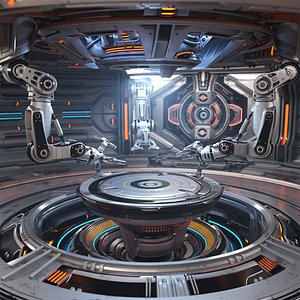Sci-Fi Robotic Factory - Rigged