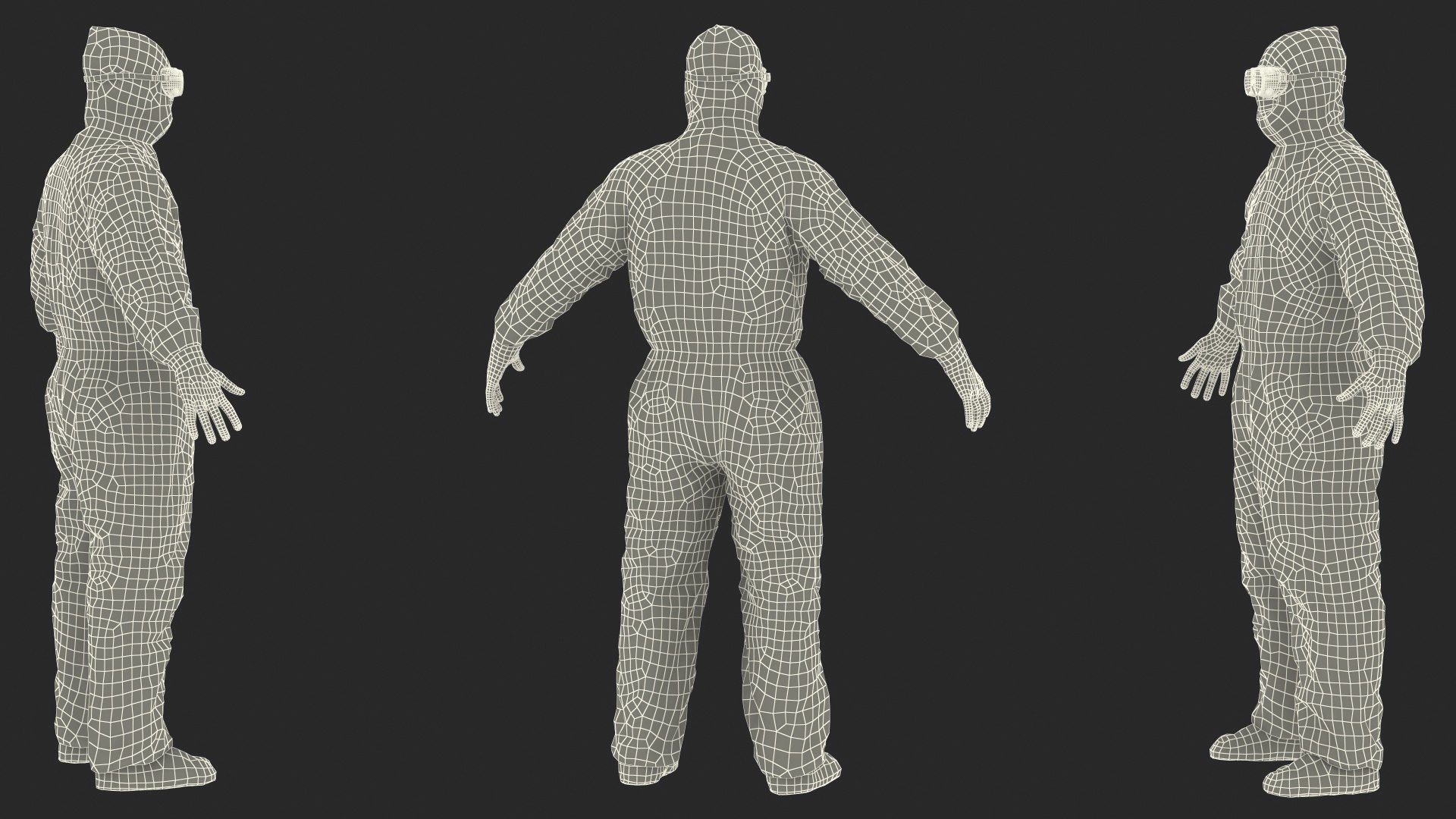 3D Disposable Isolation Suit - TurboSquid 1565526