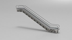 escalator building 3d model