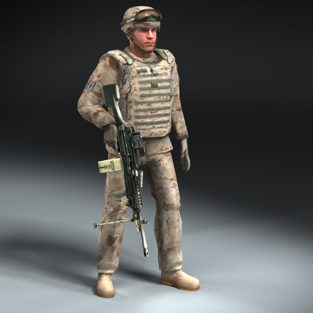 3d Model Marine Corps Rigged D