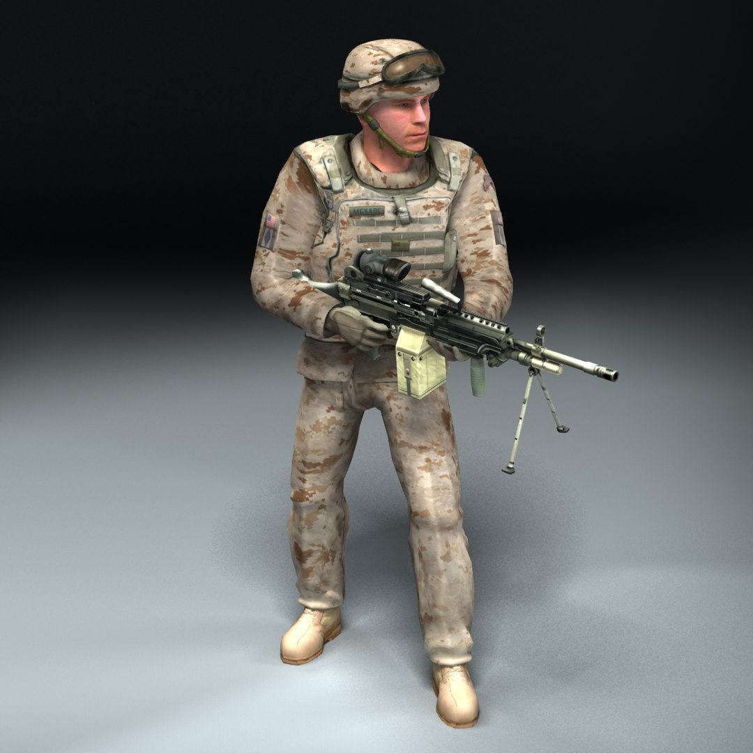 3d Model Marine Corps Rigged D