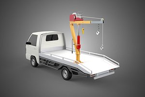 ELECTRIC WINCH HOIST LIFT BOOM HYDRAULIC CRANE JIB TRUCK PICKUP 3D model