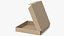 Pizza Box Kraft Paper Mockup aberto de 10 polegadas
