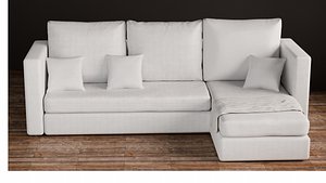 Realistic White Couch  High Quality 3D Model 3D model