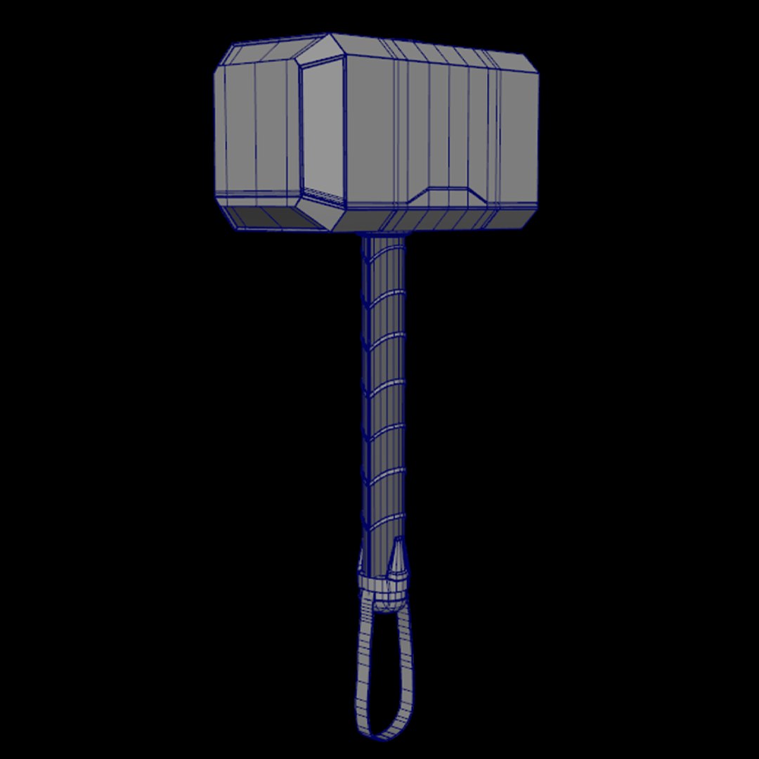 thor mjolnir 3D model https://p.turbosquid.com/ts-thumb/DQ/wJzGo1/BV/wireframe_03/png/1614642314/1920x1080/fit_q87/d2080a02d38762d3df6e14b82e9abf7b5f9f13c6/wireframe_03.jpg