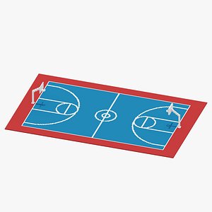 3D Voxel Basketball Court model