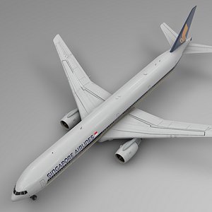 3D singapore airlines boeing 777-300er