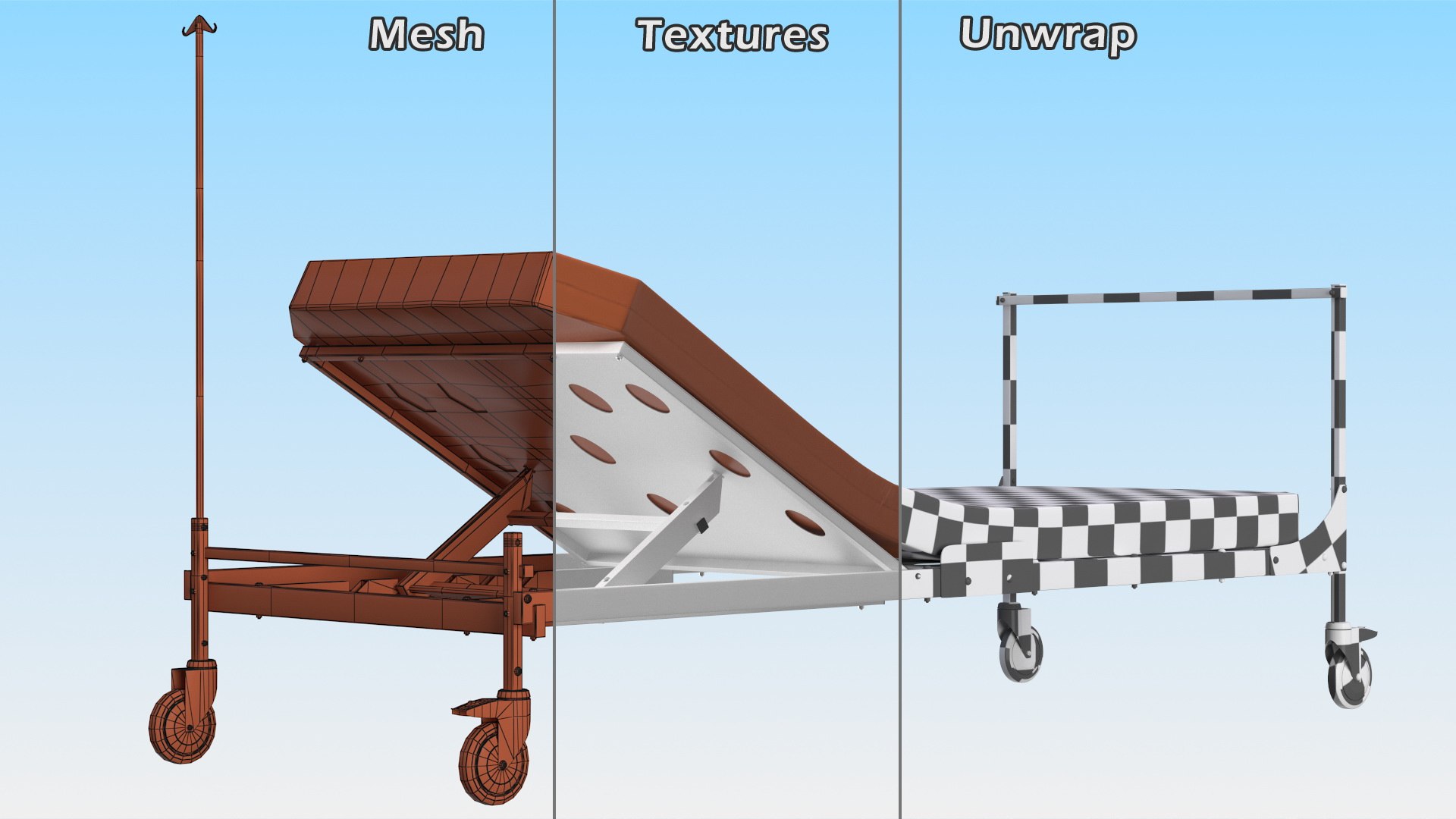3D Hospital Bed with Mattress 30 Degrees https://p.turbosquid.com/ts-thumb/DQ/zdhWSH/RU/hospitalbedwithmattress30degrees3dmodel018/jpg/1653459980/1920x1080/fit_q87/f17965fafbe2c3a846770f9d3a58cb6c6eb0675e/hospitalbedwithmattress30degrees3dmodel018.jpg