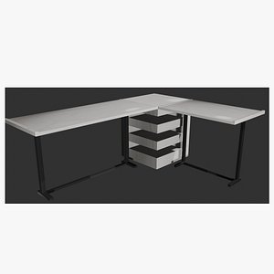 Marble L-Shaped Desk