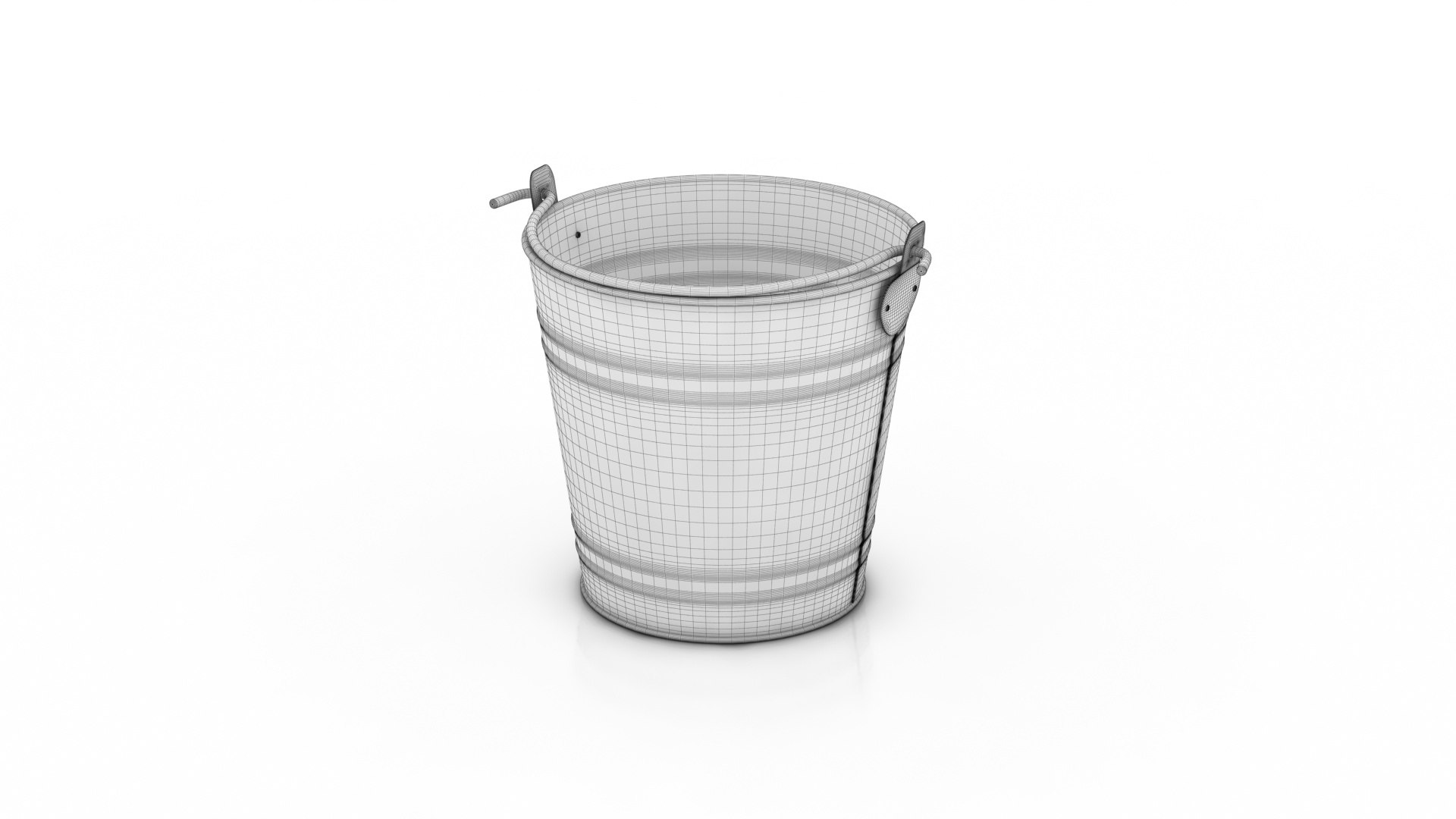 Heavy Duty Galvanised Steel Metal Bucket Model - TurboSquid 2355349