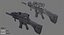 Game Ready FN SCAR-L-CQC Assault Rifle with LOD's