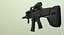 Game Ready FN SCAR-L-CQC Assault Rifle with LOD's