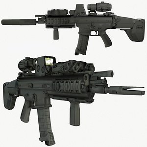 3d ready fn assault rifle model