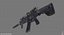 Game Ready FN SCAR-L-CQC Assault Rifle with LOD's