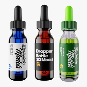 Dropper Bottles 3D model