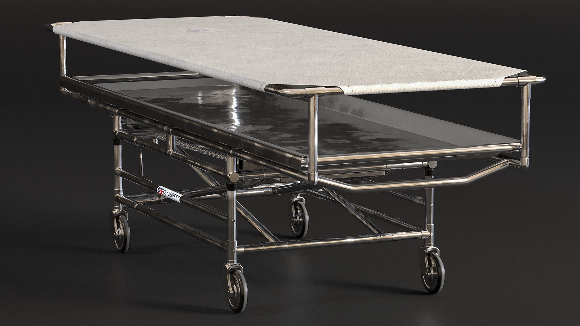 3D Covered Cadaver Gurney CSI Jevett - TurboSquid 2016290