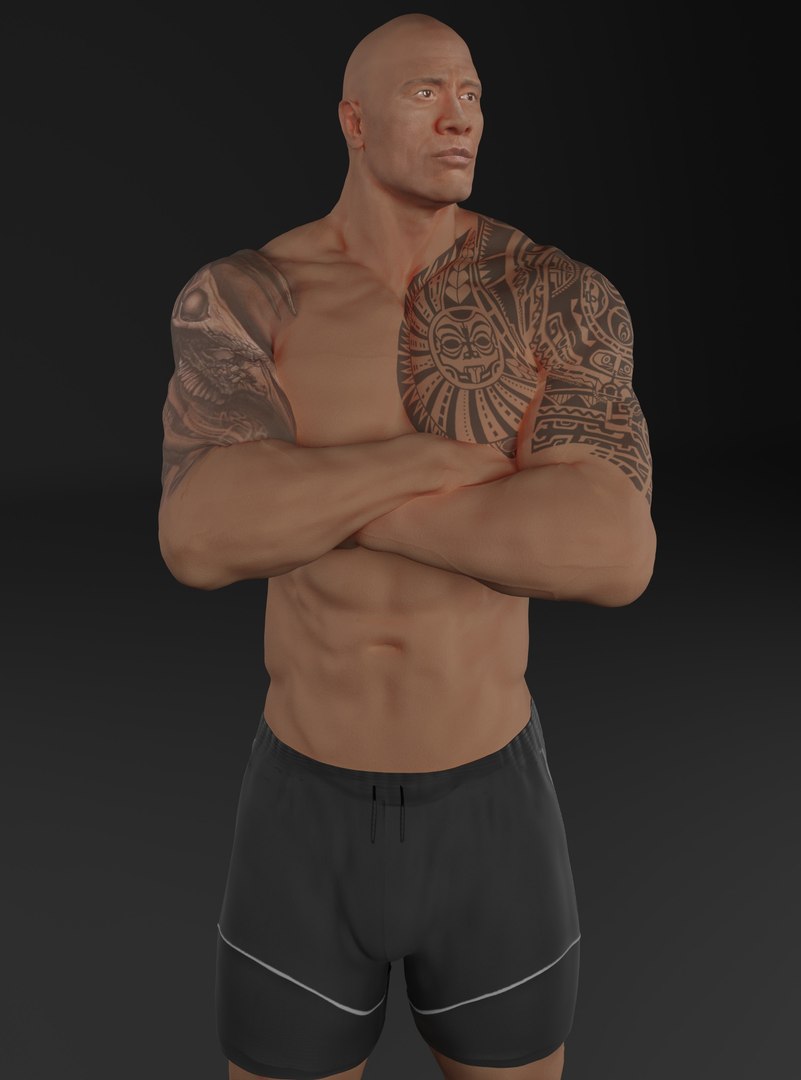 Dwayne the ROCK Johnson - 3D model by TheSkyGamez (@TheSkyGamez) [7ab68cc]