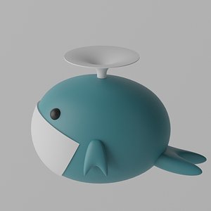 3D model Cartoon Cute Whale