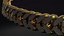 Gold Interlocking Diamond Link Chain - Textured Diamonds