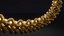 Gold Interlocking Diamond Link Chain - Textured Diamonds