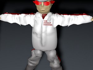 3D snowboarder