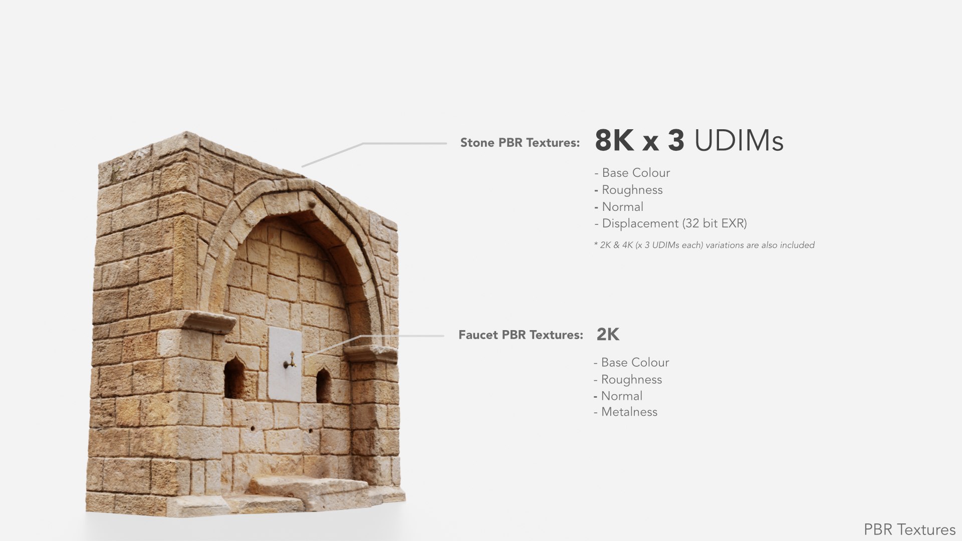 3D Medieval Stone Drinking Fountain - 8K https://p.turbosquid.com/ts-thumb/DR/dGj4qy/pv/textureexplanationv3/jpg/1713454536/1920x1080/fit_q87/3b25e5efd607e70d790169f654040f42b78137eb/textureexplanationv3.jpg