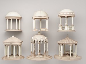 3D Ornate Garden Gazebo Pack
