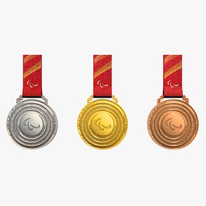 DongCanAoJangPaiThe winter of 2022 Beijing paralympic games medal Olympic medal 3D model