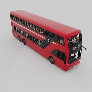 3D Hong Kong Volvo B8L 128 meters Bus