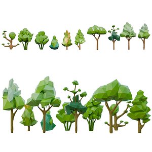 Mobile-Game Stylized Tree Pack