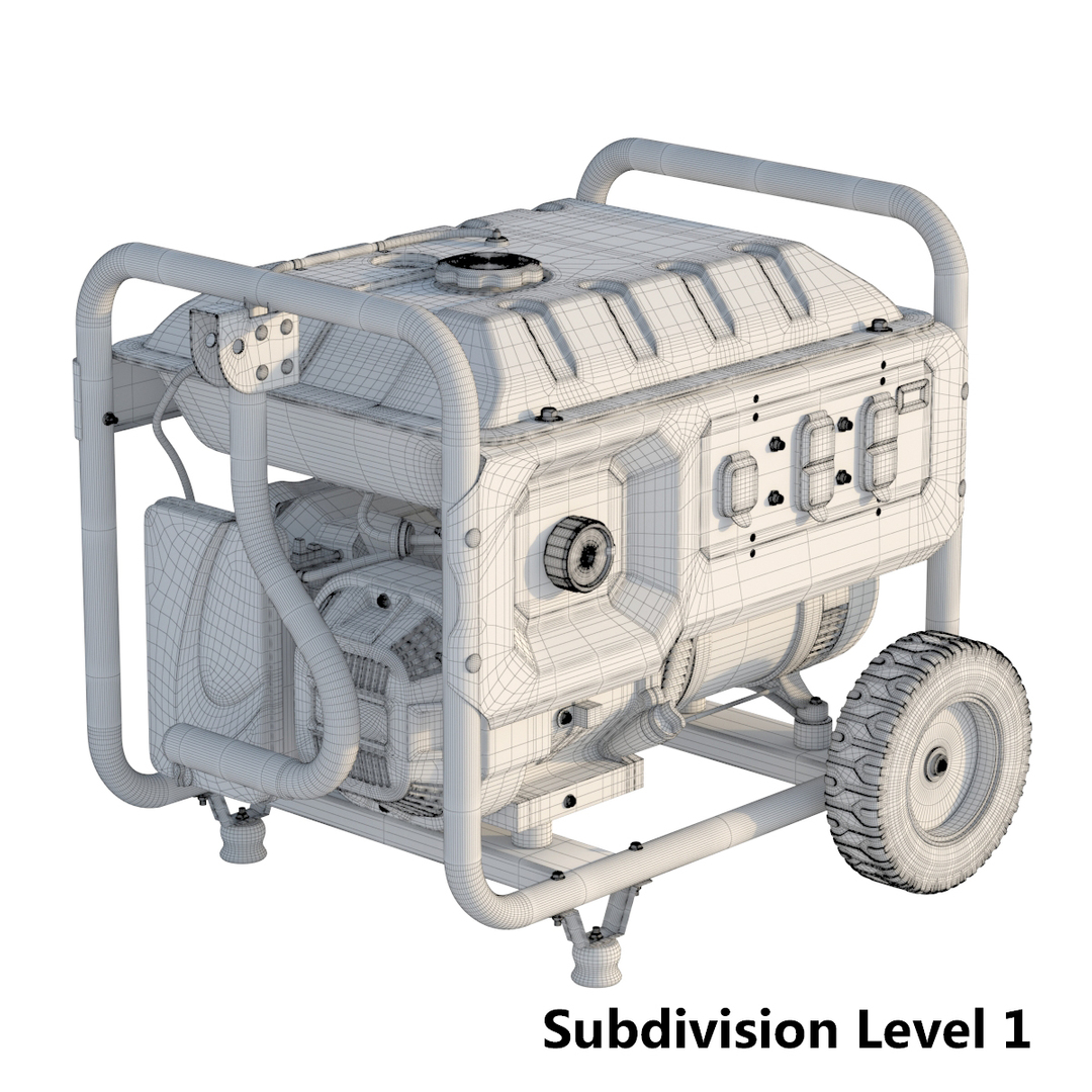 3D portable generator model - TurboSquid 1271163