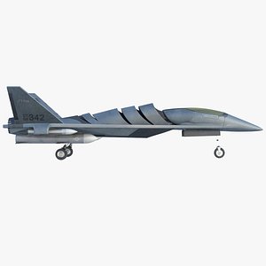 Sci-FI Futuristic Aircraft Fighter Concept