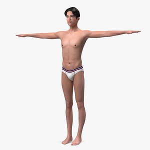 Chinese Man Underwear T-Pose
