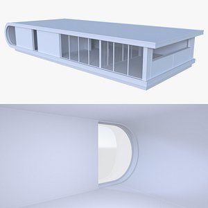 3d model of modern house interior