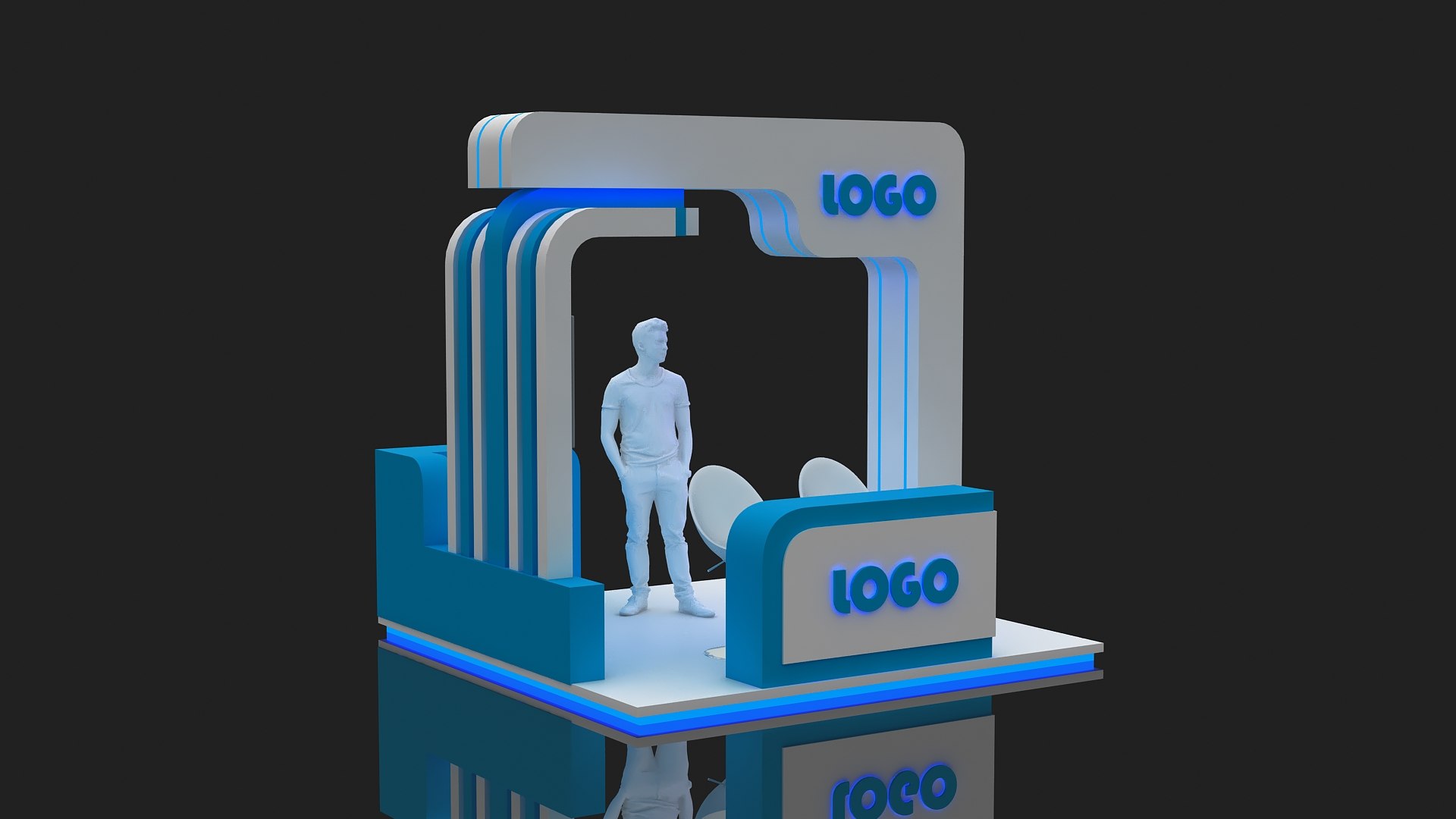 Booth 3D Model - TurboSquid 1392920