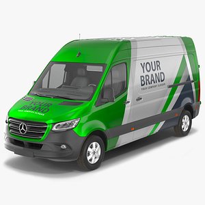 3D model 2019 Mercedes Sprinter Van Your Brand  Rigged