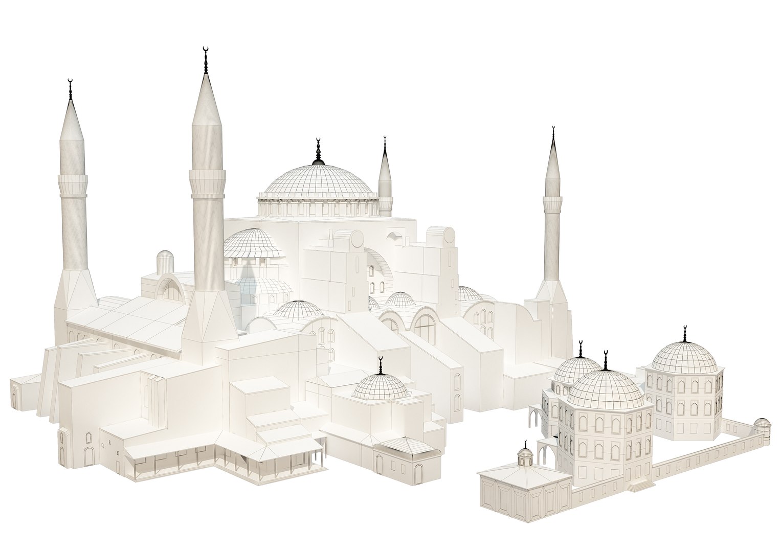 hagia sophia 3D model https://p.turbosquid.com/ts-thumb/DS/8XrBjL/3PhofOek/wf2/jpg/1565632657/1920x1080/fit_q87/720feeab3fad347492ab446f860e4392b0015bf2/wf2.jpg