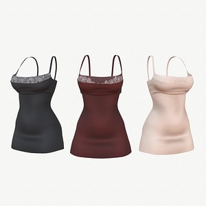 Cocktail dress with lace - 3 colors