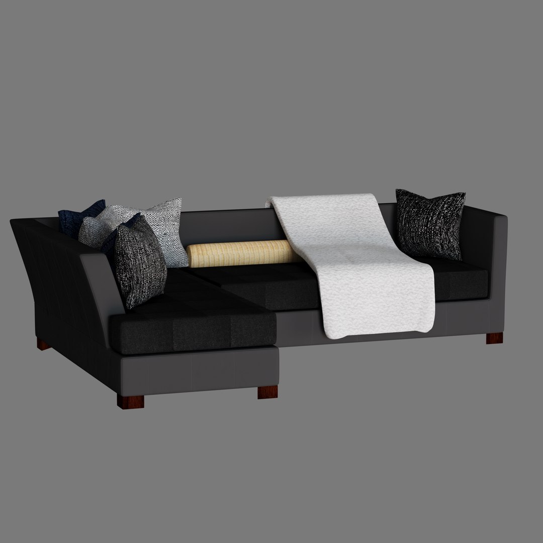 Navy Chaise Sectional Sofa 3D Model TurboSquid 2144350   Renderimage05 