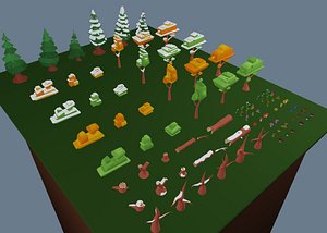 stumps branches 3D model
