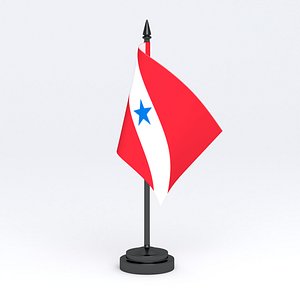 Bandeira do Para Table Flag 3D model