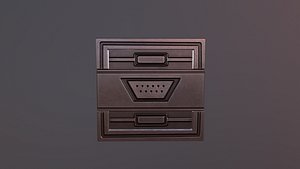 3D crate sci fi model