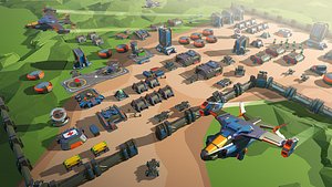 3D model LowPoly SF MILITARY Base