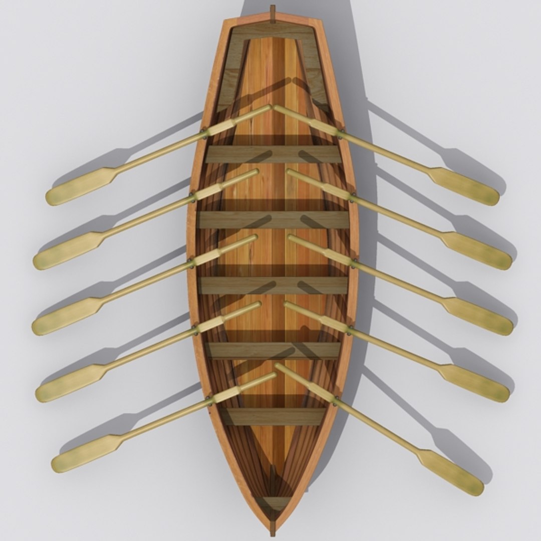 3d Wooden Life Boat Model