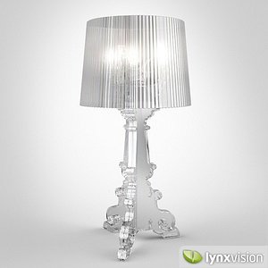 3d model transparent lamp kartell bourgie