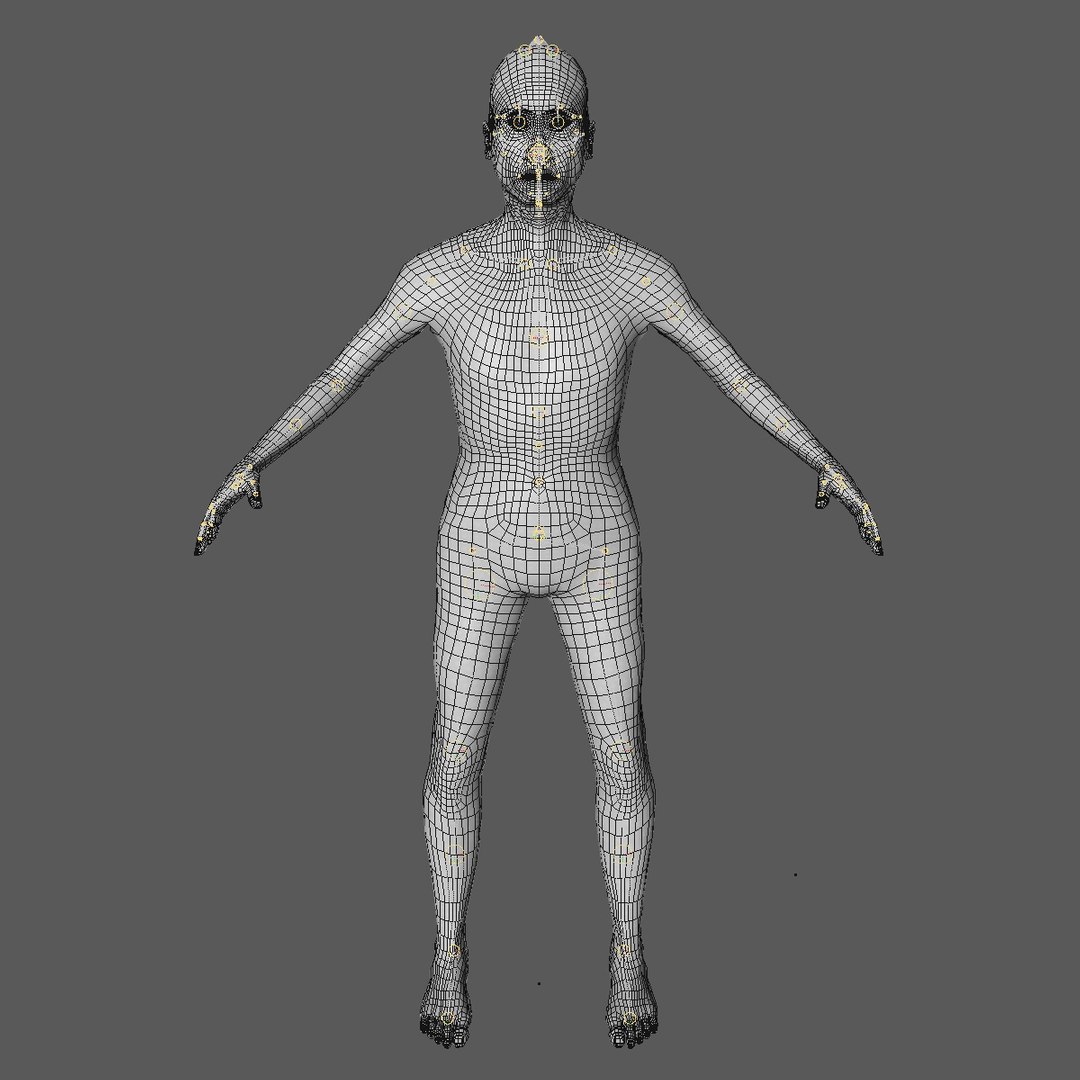 3d Realistic Base Mesh Old Model