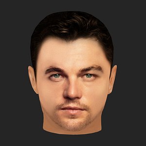 3D Leonardo DiCaprio Head - Low poly head for game model