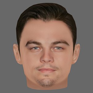 Leonardo DiCaprio Head - Low poly head for game